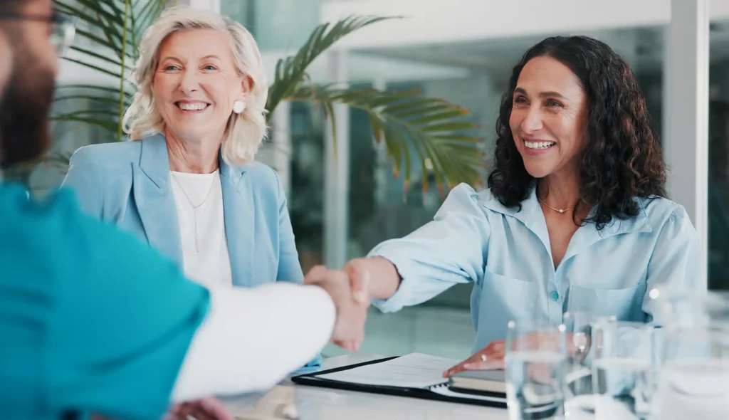 handshake in meeting